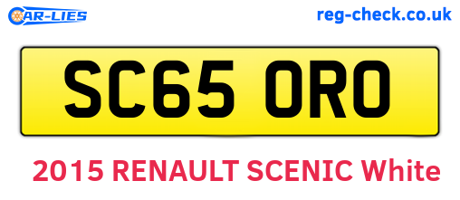 SC65ORO are the vehicle registration plates.