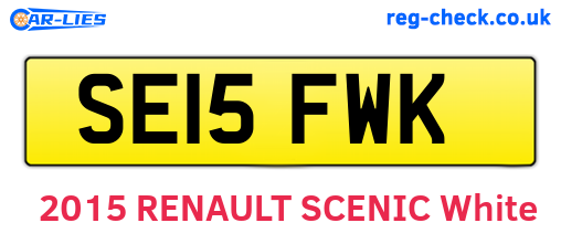 SE15FWK are the vehicle registration plates.