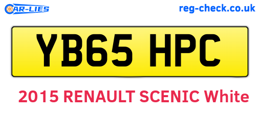YB65HPC are the vehicle registration plates.
