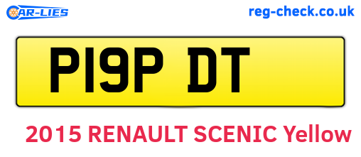 P19PDT are the vehicle registration plates.