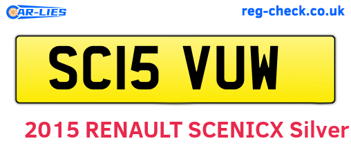 SC15VUW are the vehicle registration plates.