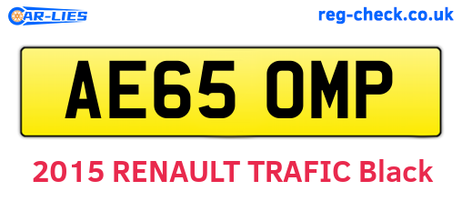 AE65OMP are the vehicle registration plates.