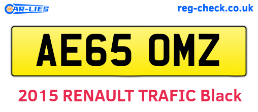 AE65OMZ are the vehicle registration plates.