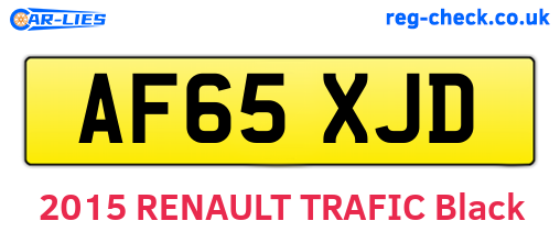AF65XJD are the vehicle registration plates.