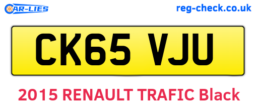 CK65VJU are the vehicle registration plates.