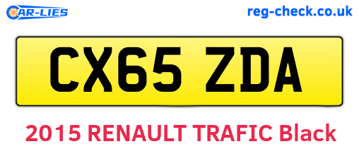 CX65ZDA are the vehicle registration plates.