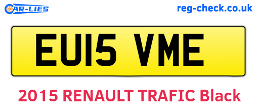 EU15VME are the vehicle registration plates.