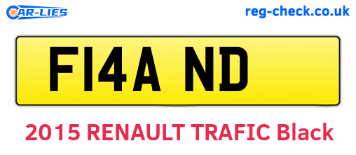F14AND are the vehicle registration plates.