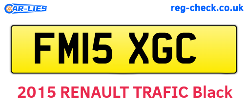 FM15XGC are the vehicle registration plates.