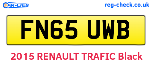 FN65UWB are the vehicle registration plates.