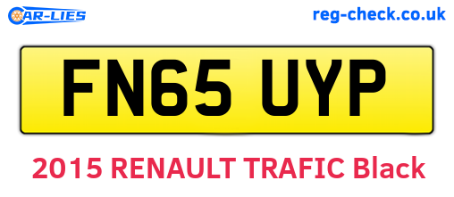 FN65UYP are the vehicle registration plates.