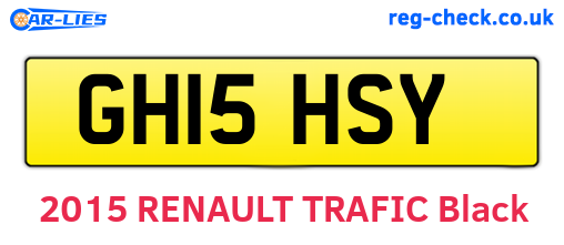 GH15HSY are the vehicle registration plates.
