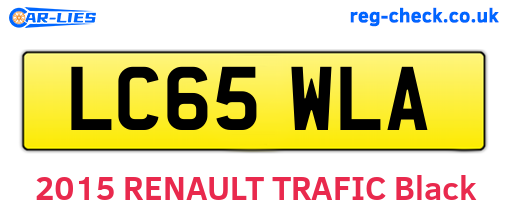 LC65WLA are the vehicle registration plates.