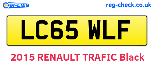 LC65WLF are the vehicle registration plates.