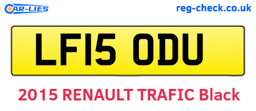 LF15ODU are the vehicle registration plates.