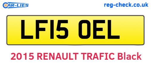 LF15OEL are the vehicle registration plates.