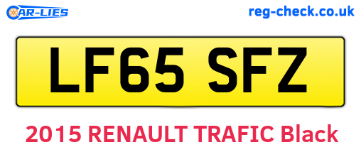 LF65SFZ are the vehicle registration plates.