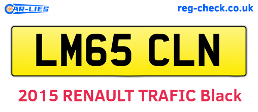 LM65CLN are the vehicle registration plates.