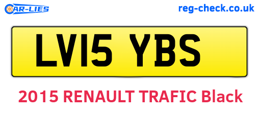 LV15YBS are the vehicle registration plates.