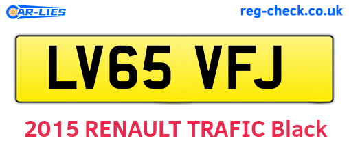 LV65VFJ are the vehicle registration plates.