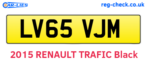 LV65VJM are the vehicle registration plates.