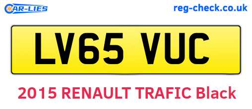 LV65VUC are the vehicle registration plates.