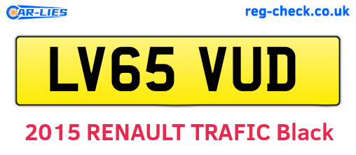 LV65VUD are the vehicle registration plates.