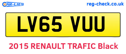 LV65VUU are the vehicle registration plates.