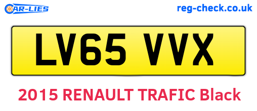 LV65VVX are the vehicle registration plates.