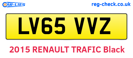LV65VVZ are the vehicle registration plates.