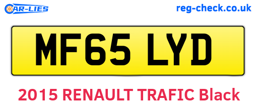 MF65LYD are the vehicle registration plates.