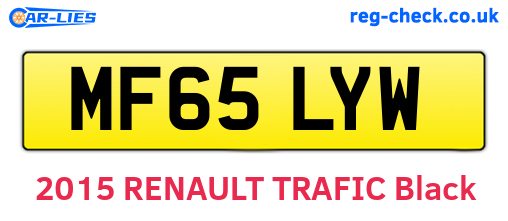 MF65LYW are the vehicle registration plates.