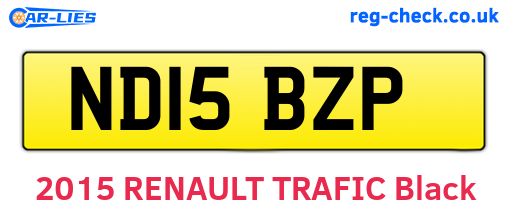 ND15BZP are the vehicle registration plates.