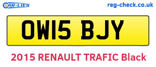 OW15BJY are the vehicle registration plates.