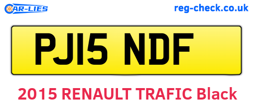 PJ15NDF are the vehicle registration plates.