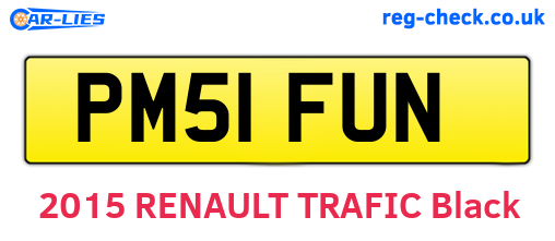 PM51FUN are the vehicle registration plates.