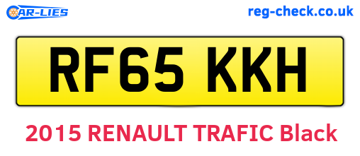 RF65KKH are the vehicle registration plates.