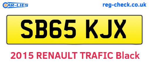 SB65KJX are the vehicle registration plates.