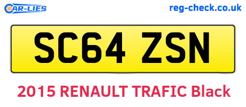 SC64ZSN are the vehicle registration plates.