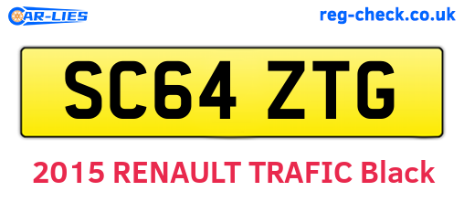 SC64ZTG are the vehicle registration plates.
