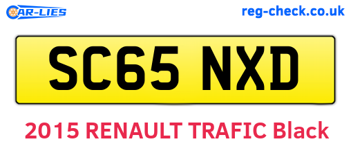 SC65NXD are the vehicle registration plates.