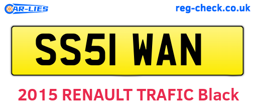 SS51WAN are the vehicle registration plates.