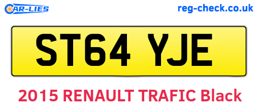 ST64YJE are the vehicle registration plates.