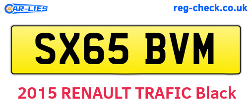 SX65BVM are the vehicle registration plates.