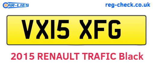VX15XFG are the vehicle registration plates.
