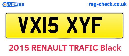 VX15XYF are the vehicle registration plates.