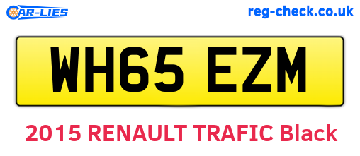 WH65EZM are the vehicle registration plates.
