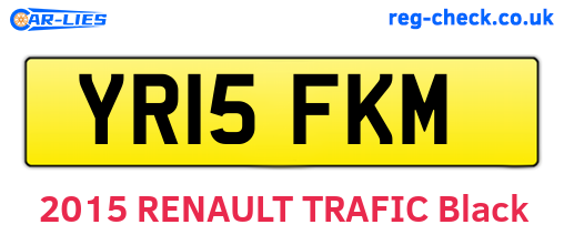 YR15FKM are the vehicle registration plates.