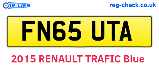 FN65UTA are the vehicle registration plates.