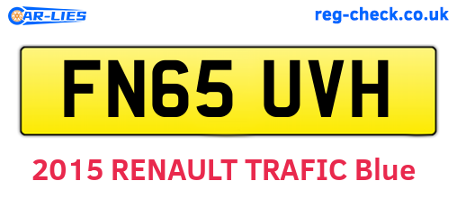 FN65UVH are the vehicle registration plates.